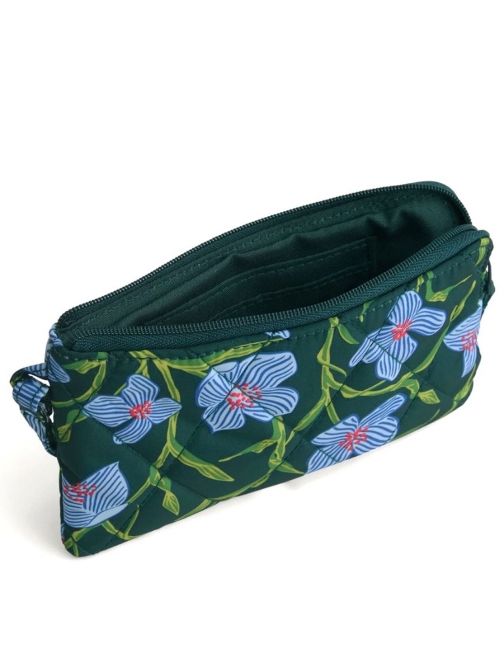 Vera Bradley Essential Zip Wristlet.  Pattern Charlotte Stems- New